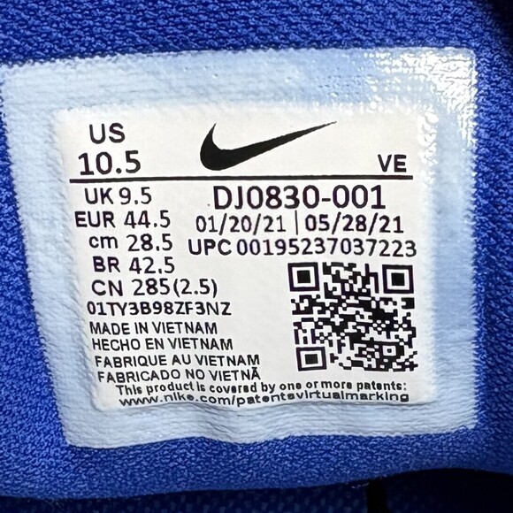 Nike Air Zoom Pegasus 38 Kentucky Gray Blue Mens Size 10.5 DJ0830-001 Running - Picture 12 of 12